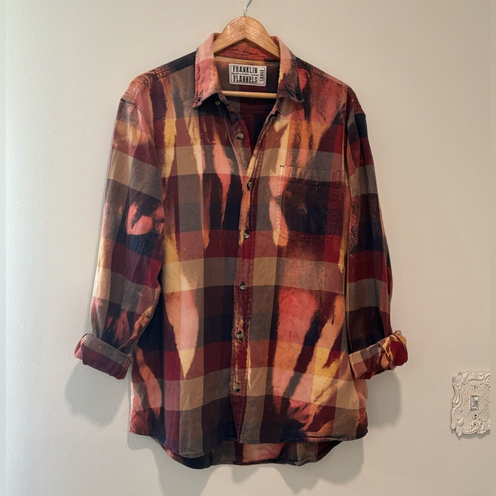 Franklin Flannels Vintage Bleach Splattered Button Down
